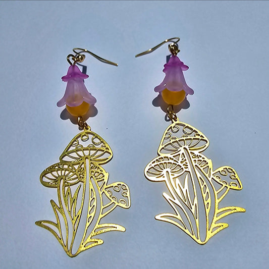 Mushshroom Flower Earrings