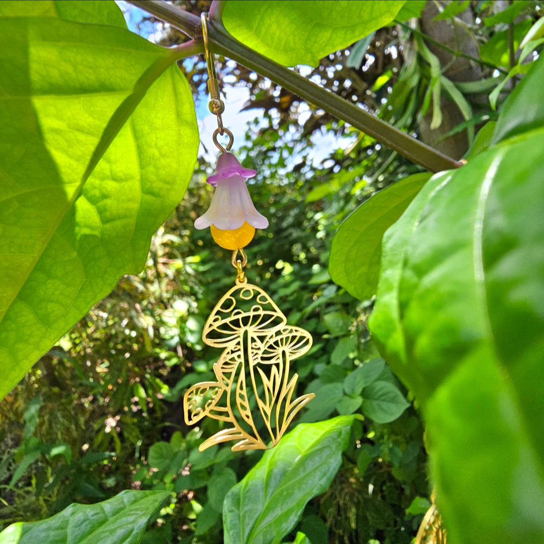 Mushshroom Flower Earrings