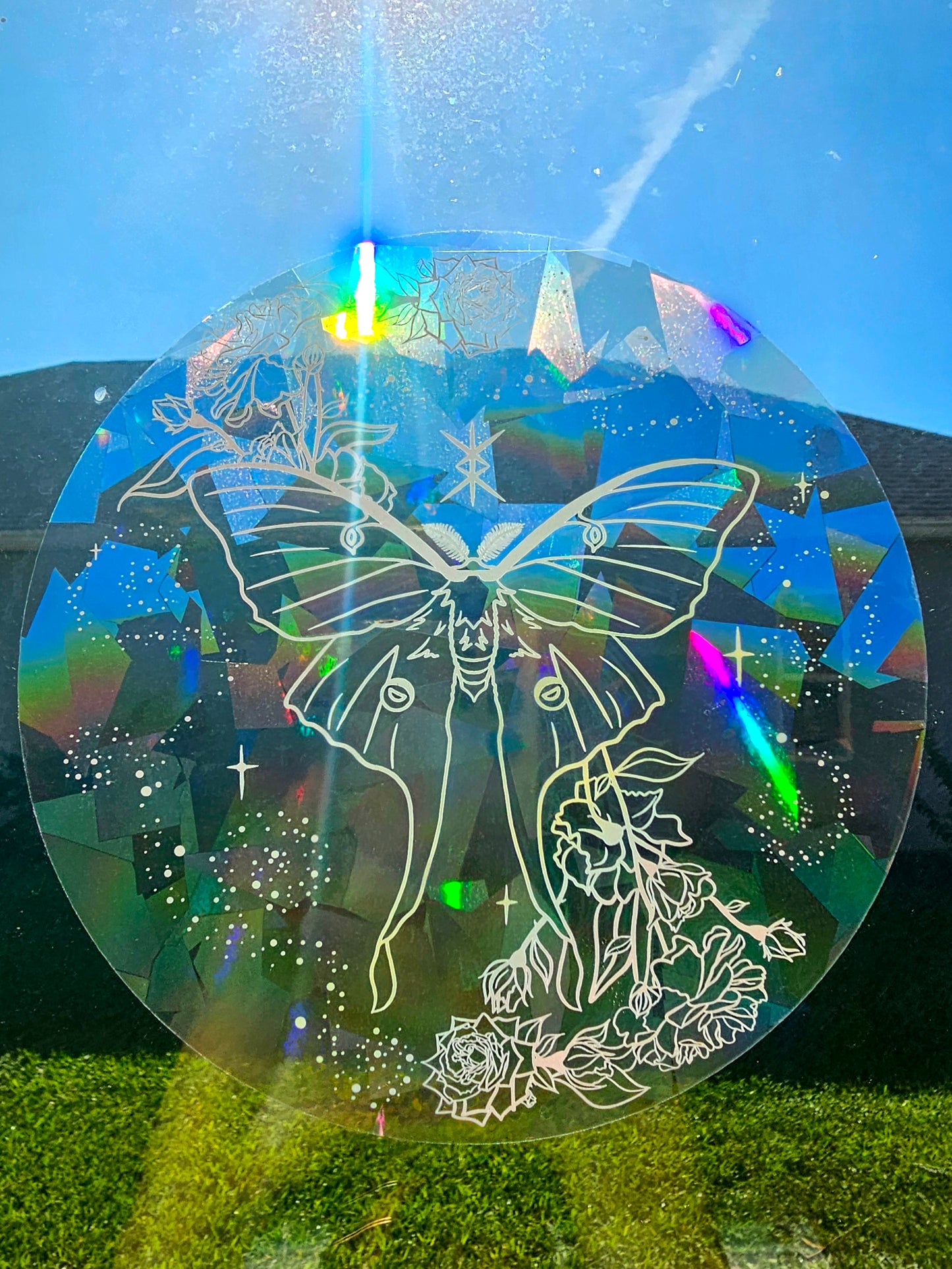 Luna Moth Suncatcher Window Decal