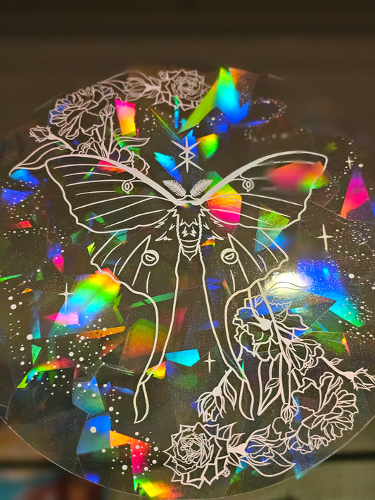 Luna Moth Suncatcher Window Decal